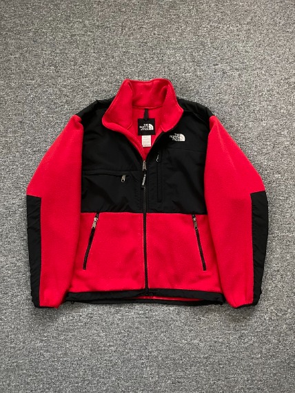 1990s The North Face Denali Fleece Jacket Red S