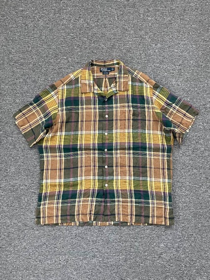 1990s POLO RALPH LAUREN Caldwell Linen Shirt XL