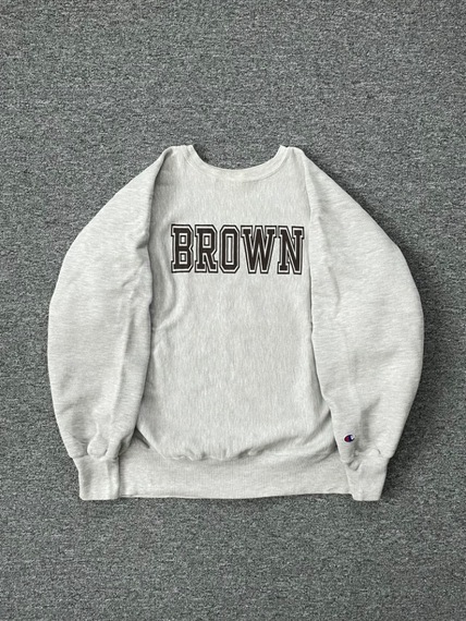 1990s CHAMPION Reverse Weave Sweatshirt Brown Univ. XL