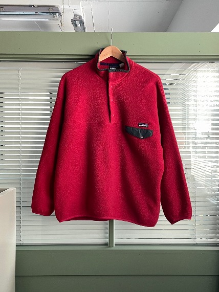1990s PATAGONIA Synchilla Snap-T Pullover Red XL