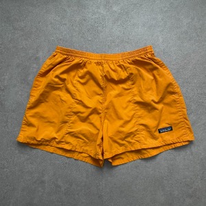 1990s Patagonia Baggies Nylon Shorts 5&quot; Orange L