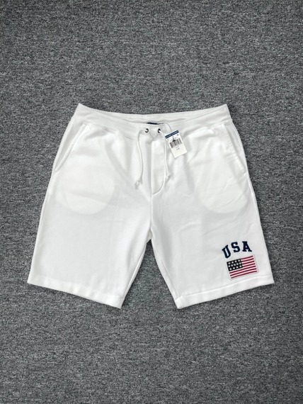 New with Tag Polo Ralph Lauren USA Sweat Shorts White L