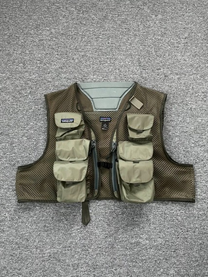 2000s Patagonia SST Fly Fishing Wading Vest Olive XL