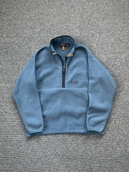 1990s Patagonia Synchilla Half zip-up Pullover Light Blue XL