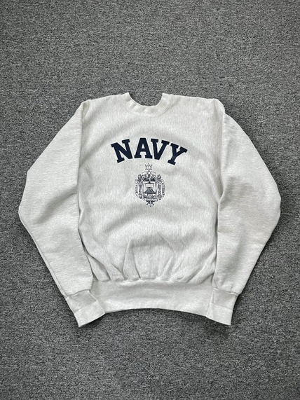 1990s US NAVY Reverse Weave Sweatshirt XL USA Made