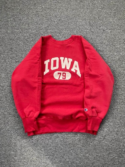 1990s Champion Reverse Weave Sweatshirt Univ. of Iowa XL