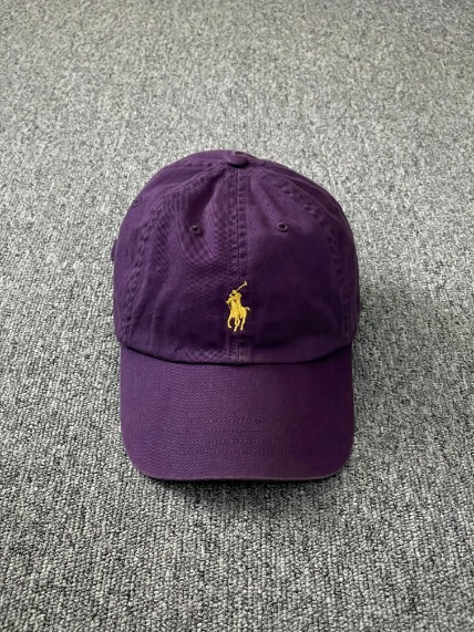1990s Polo Ralph Lauren Cotton Pony Ball cap Purple