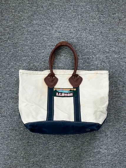 1990s LL Bean Boat &amp; Tote Bag Leather Strap USA Made