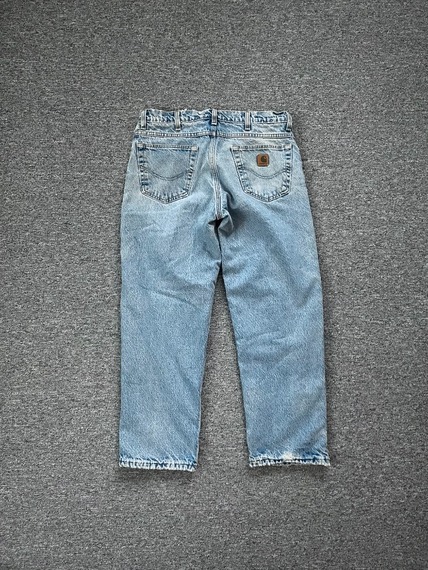 1990s Carhartt Denim Work Pants 36x30 USA Made