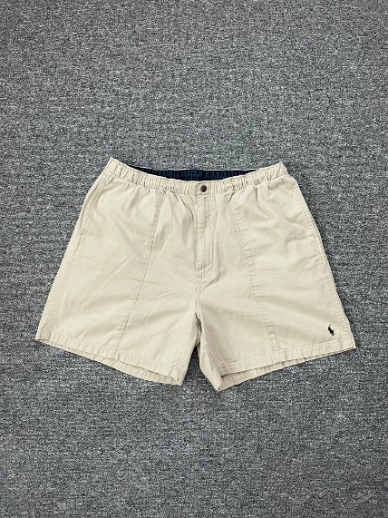 1990s Polo Ralph Lauren Tennis Cotton Shorts Beige XL