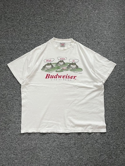 1990s BUD WEISER Promo T-shirt by ONEITA XL USA Made