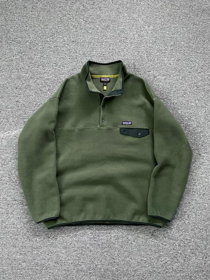 2000s PATAGONIA Synchilla Snap-T Pullover Olive XL