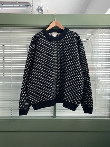 1990s LL BEAN Bird&#039;s Eye Sweater XL Norway Made
